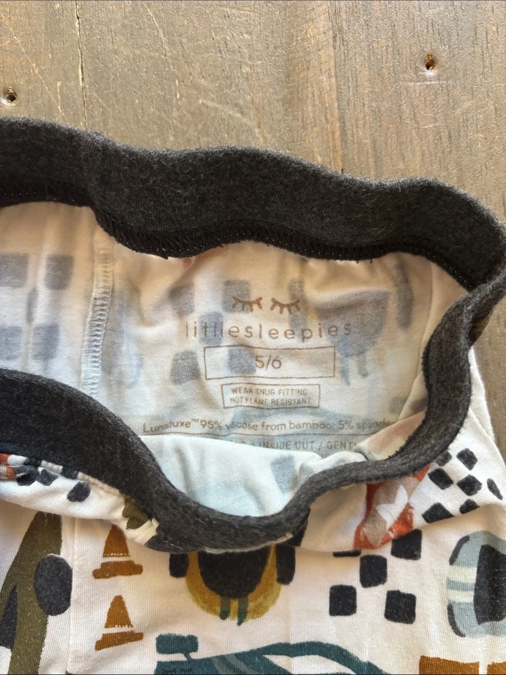 Little Sleepies racing car two-piece pajama set